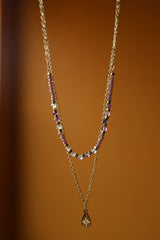 Dainty Purple Beads Layer Chain