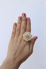 Pastel Flower Finger Ring