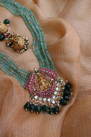 Mid Length Lakshmi beads Pendant Set