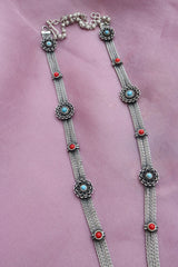 92.5 Silver Lotus Long Necklace