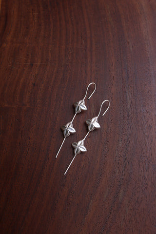 Double Flower Stick Earrings