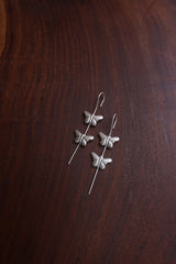 Double Butterfly Stick Earrings
