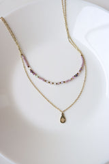 Dainty Purple Beads Layer Chain