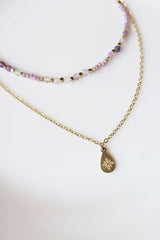 Dainty Purple Beads Layer Chain