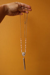 Long Pink Tassel Chain