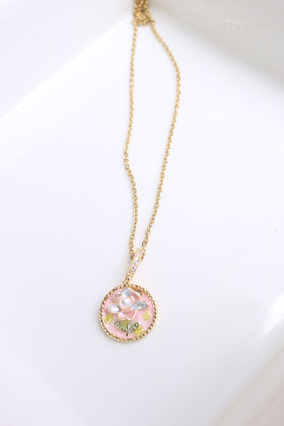 Pastel Flower Dainty Pendant Chain