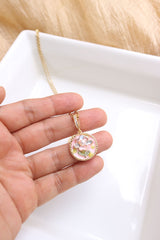 Pastel Flower Dainty Pendant Chain