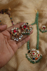 Multi Maala Jadau Pendant Set