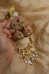 Lakshmi Haathi Jadau Close Neck set