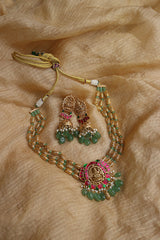 Jadau Lakshmi Kamal Close Neck Set