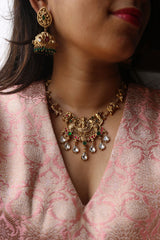Lakshmi Haathi Jadau Close Neck set
