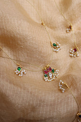 Jadau Lotus cord Necklace