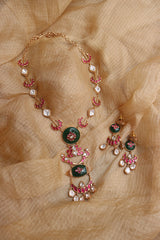 Polki Chaand Pendant Set
