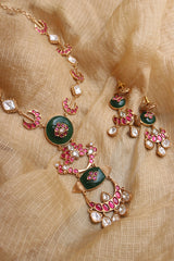Polki Chaand Pendant Set