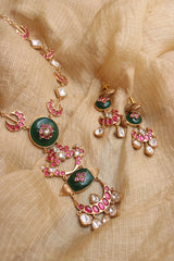 Polki Chaand Pendant Set