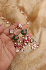 Polki Chaand Pendant Set