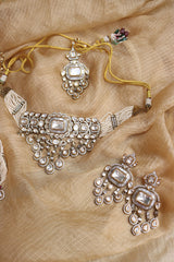 Vintage Polki Rani Choker set with Teeka