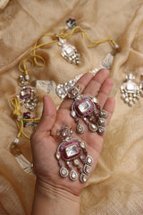 Vintage Polki Rani Choker set with Teeka