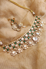 Real Moissanite Drops Choker Set with Teeka