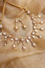 Real Moissanite Leaves Necklace Set
