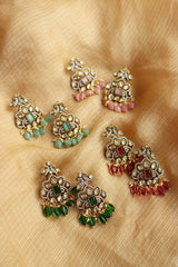 Victorian Peacock Rectangle Earrings