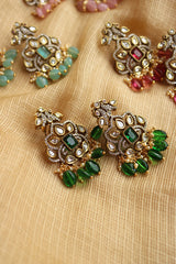 Victorian Peacock Rectangle Earrings