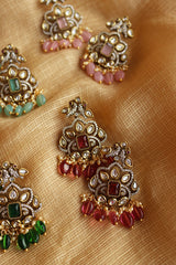 Victorian Peacock Rectangle Earrings