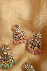 Victorian Peacock Rectangle Earrings