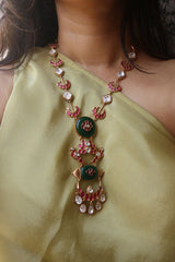 Polki Chaand Pendant Set