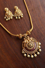 Peacock Pendant Set