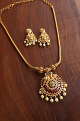 Peacock Pendant Set