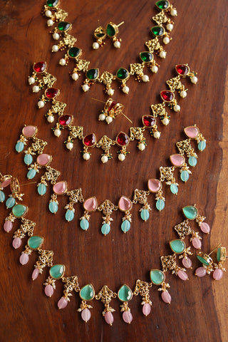 Lakshmi Tear Drop Stone Set