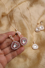 Kundan Pear Pendant Set