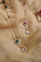 Kundan Drop Pendant Chain Set