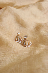 Little Kundan Rectangle Jhumkis