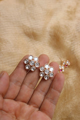 Kundan Flower Studs