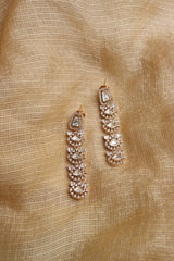 Kundan Fan Sleek Earrings