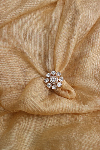Kundan Flower Bud Finger Ring