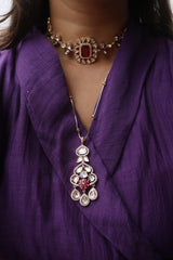 Kundan Droplets Pendant Set