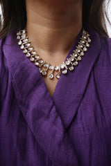 Kundan Oval Drops Set