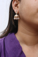 Little Kundan Rectangle Jhumkis