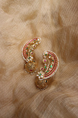 Statement Kundan Leaf Cuff Jhumkas