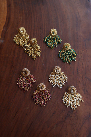 Matte Cluster Bead Earrings