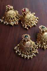 Oval Tear Drop Jhumkas