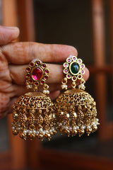 Oval Tear Drop Jhumkas