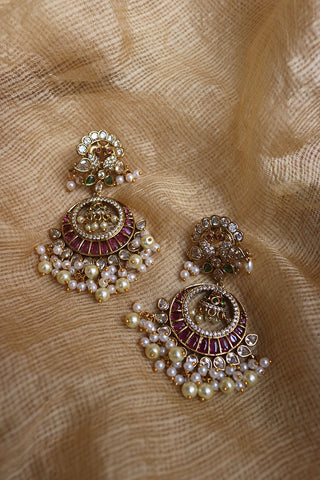 AD Peacock Jhumka Chaandbalis