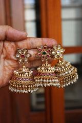 Flower Step Jhumkas