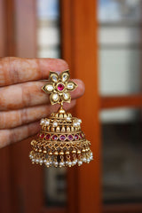 Flower Step Jhumkas