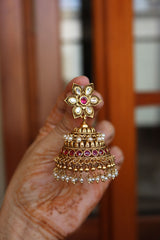 Flower Step Jhumkas