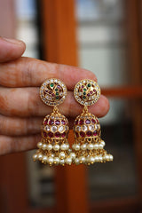 Small Peacock Jhumkas